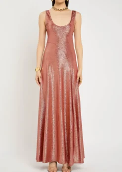 Bella Como metallic jersey gown