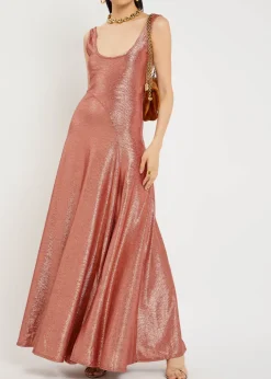 Bella Como metallic jersey gown