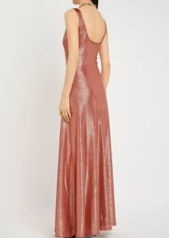 Bella Como metallic jersey gown