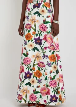 Bellamy floral-print taffeta maxi skirt