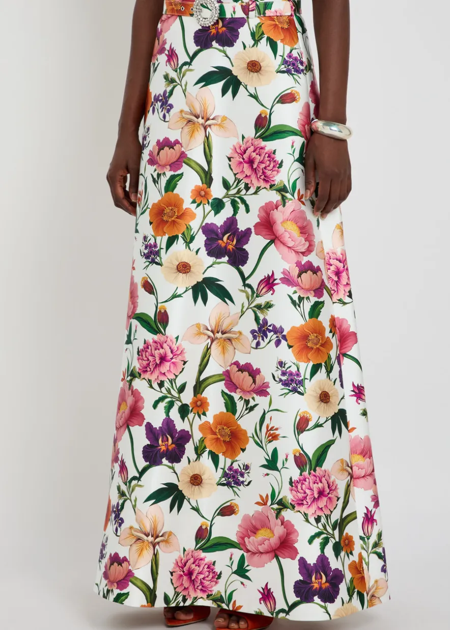 Bellamy floral-print taffeta maxi skirt