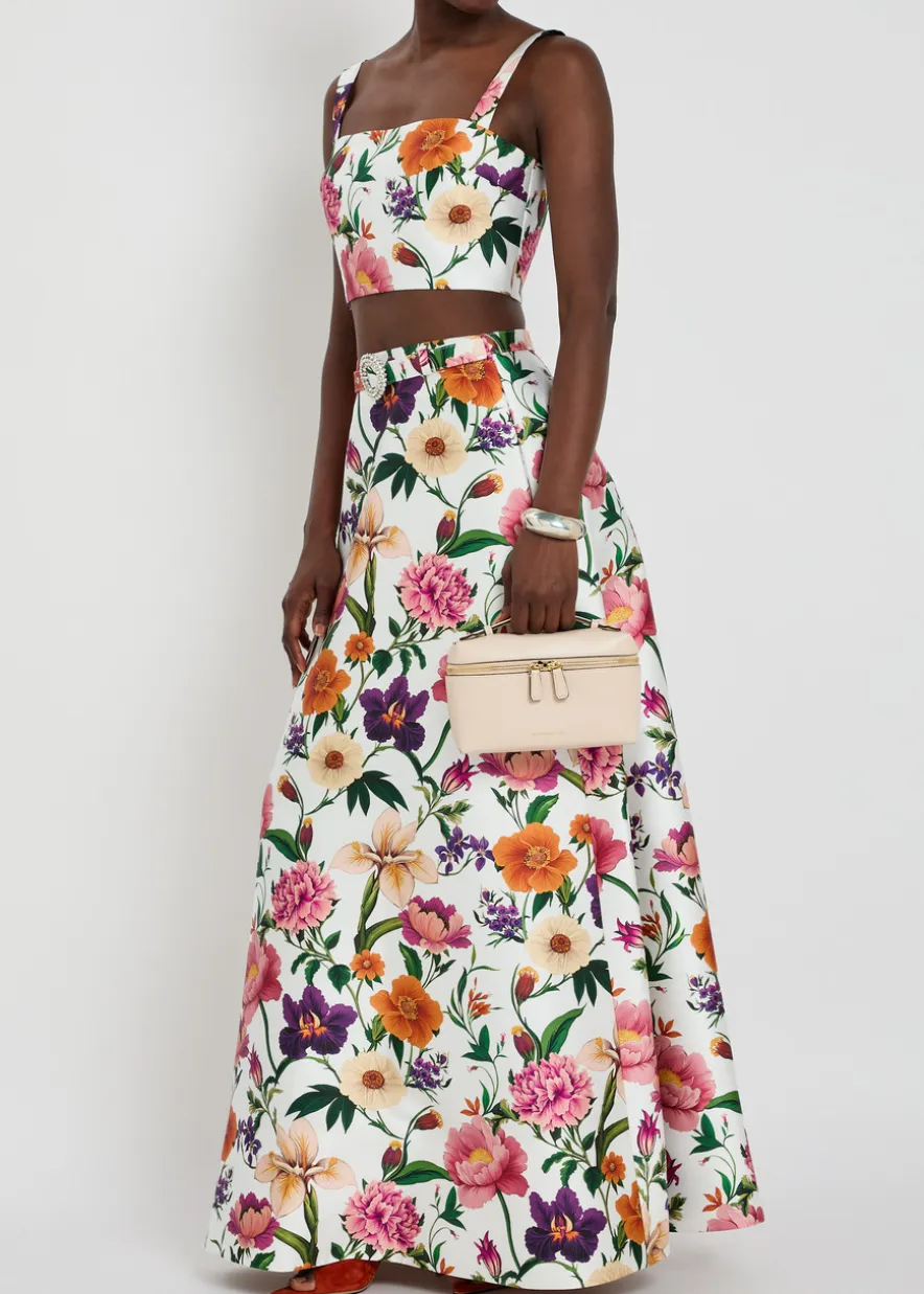 Bellamy floral-print taffeta maxi skirt