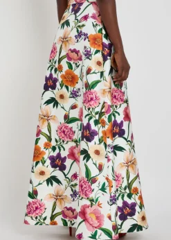 Bellamy floral-print taffeta maxi skirt