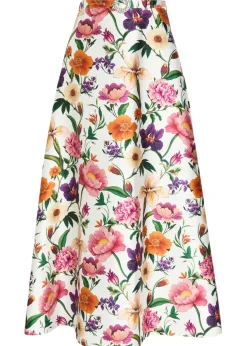 Bellamy floral-print taffeta maxi skirt