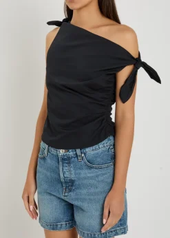 Bellaria ruched stretch-cotton top
