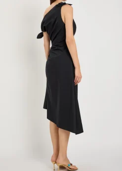 Bellaria ruched stretch-cotton midi dress