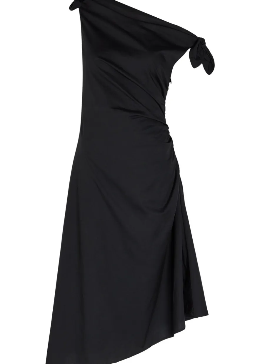 Bellaria ruched stretch-cotton midi dress