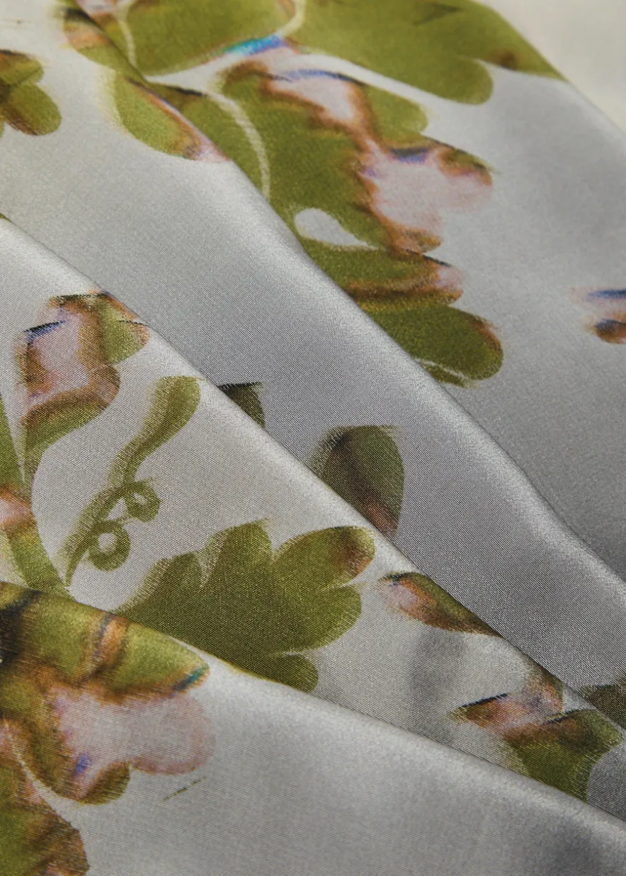 Belle Kaftan printed silk maxi dress