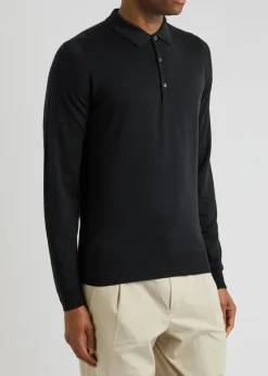 Belper merino wool polo shirt