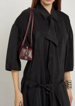 Belted brushed silk-blend midi shirt dress
