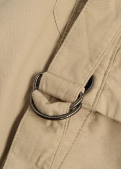 Belted cotton shorts