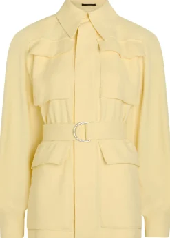 Belted crepe jacket