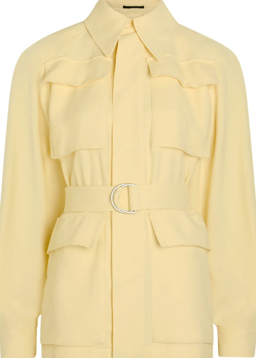 Belted crepe jacket