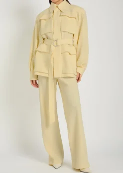 Belted crepe jacket