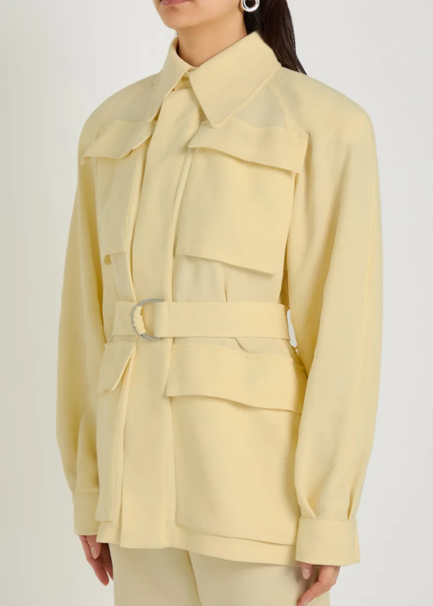 Belted crepe jacket