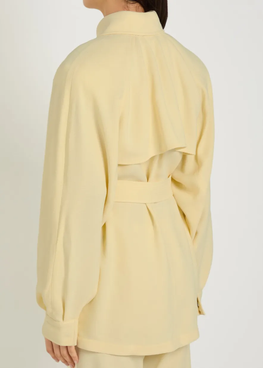 Belted crepe jacket