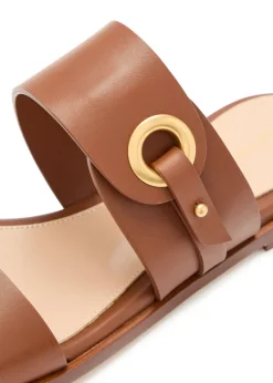 Belted leather sandals