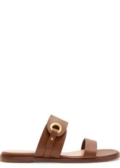 Belted leather sandals