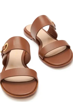 Belted leather sandals