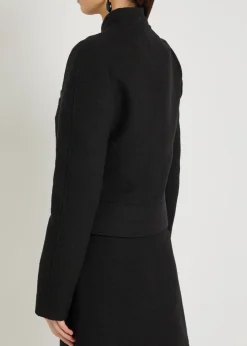 Belted tweed jacket