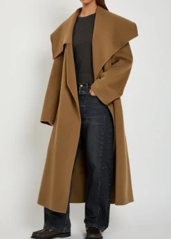 Belted wool and cashmere-blend trench coat