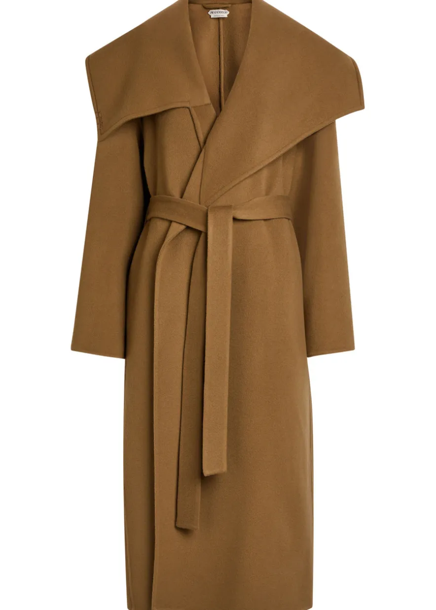 Belted wool and cashmere-blend trench coat
