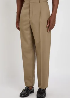 Belted wool and mohair-blend trousers