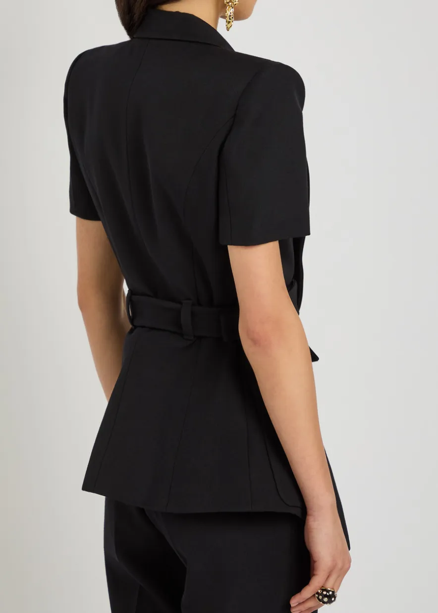 Belted wool jacket