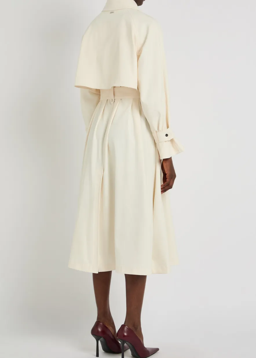 Belted woven trench coat