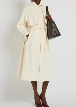 Belted woven trench coat