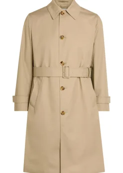 Belted woven trench coat