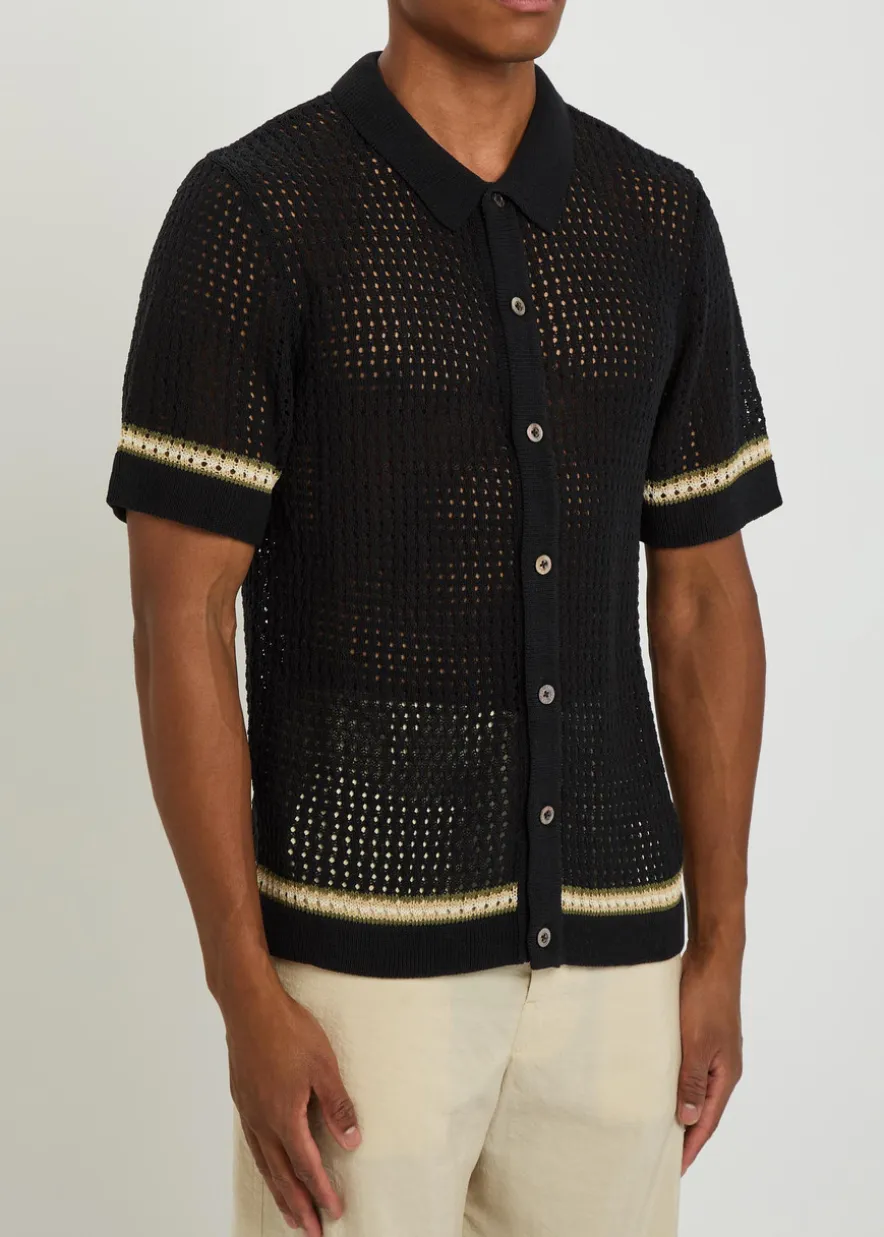 Benicio crochet-knit shirt