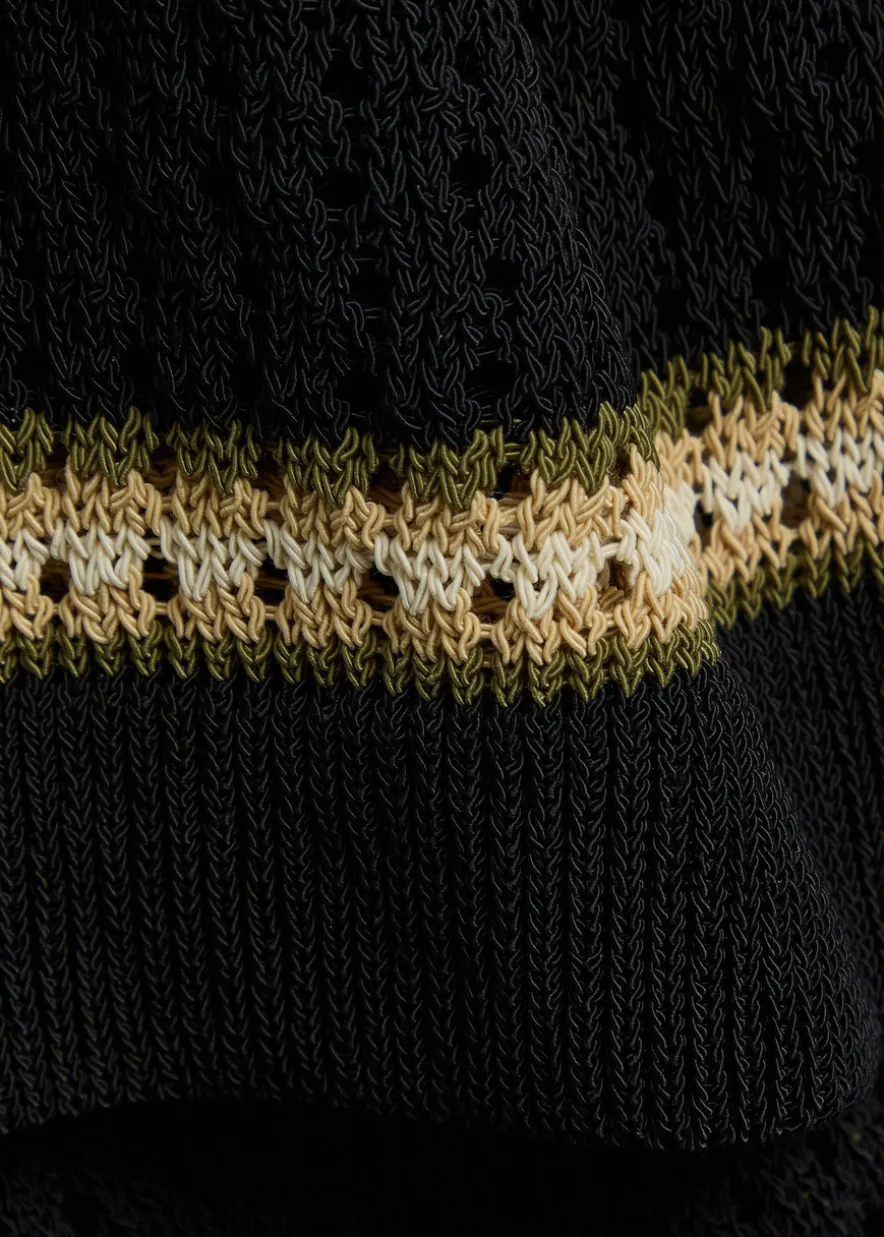 Benicio crochet-knit shirt