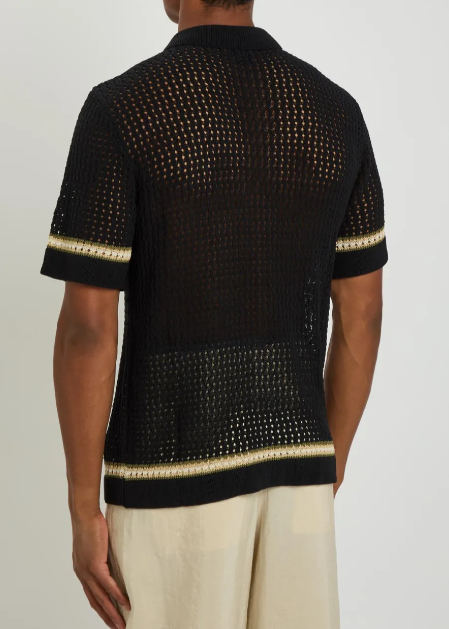 Benicio crochet-knit shirt