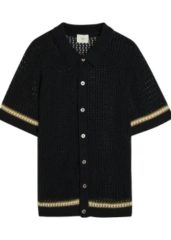 Benicio crochet-knit shirt