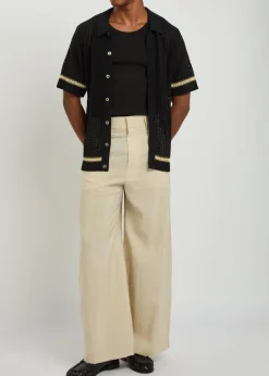 Benicio crochet-knit shirt