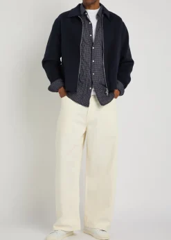 Beniot checked crinkled cotton-blend shirt