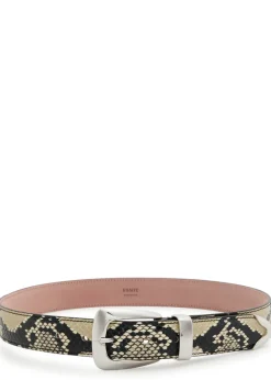 Benny snake-effect leather belt