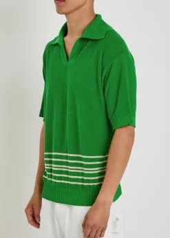 Bentgrass logo-embroidered cotton-knit polo shirt