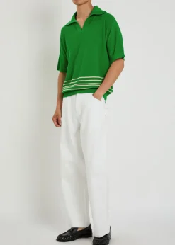 Bentgrass logo-embroidered cotton-knit polo shirt