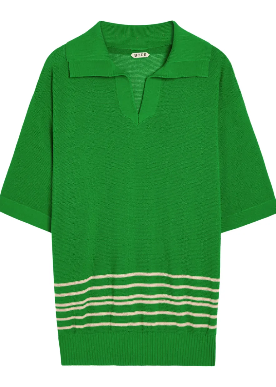 Bentgrass logo-embroidered cotton-knit polo shirt