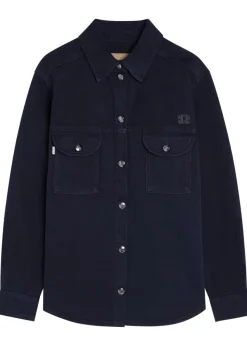 Berber logo-embroidered denim shirt