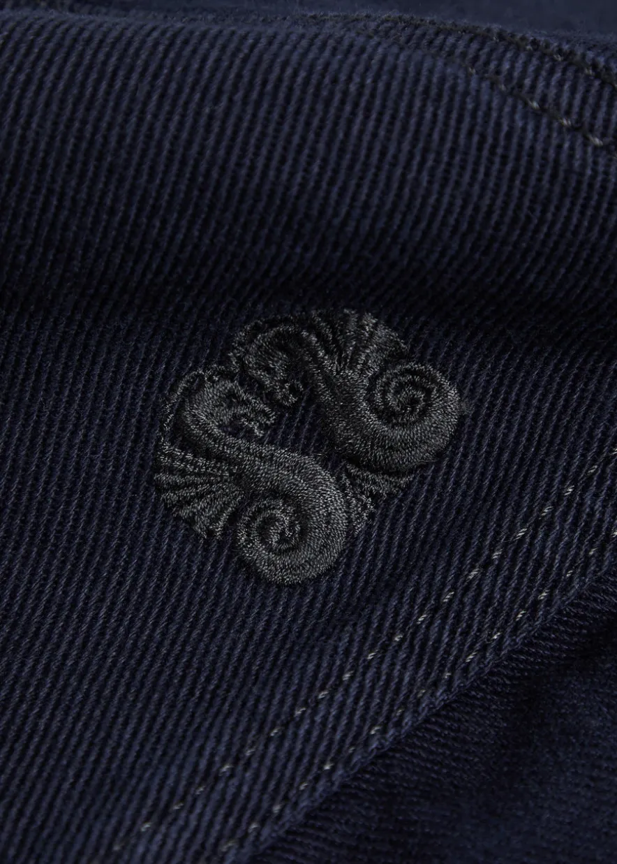 Berber logo-embroidered denim shirt