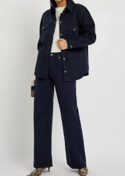 Berber logo-embroidered denim shirt