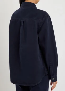 Berber logo-embroidered denim shirt