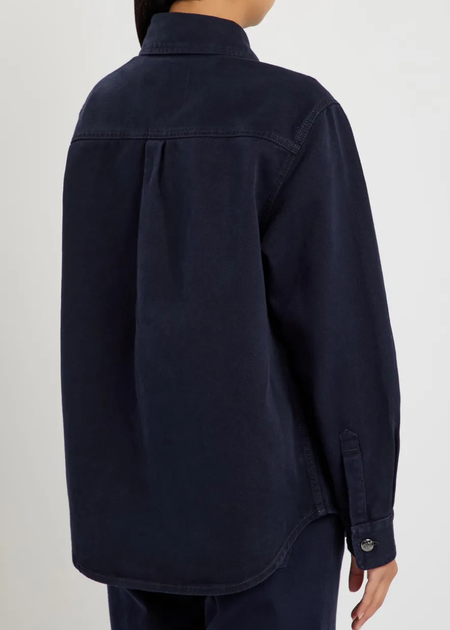 Berber logo-embroidered denim shirt