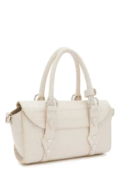 Bettina mini crocodile-effect leather cross-body bag
