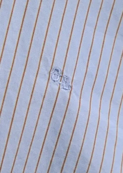 Beyond pinstriped cotton-poplin shirt