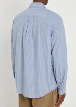 Beyond pinstriped cotton-poplin shirt