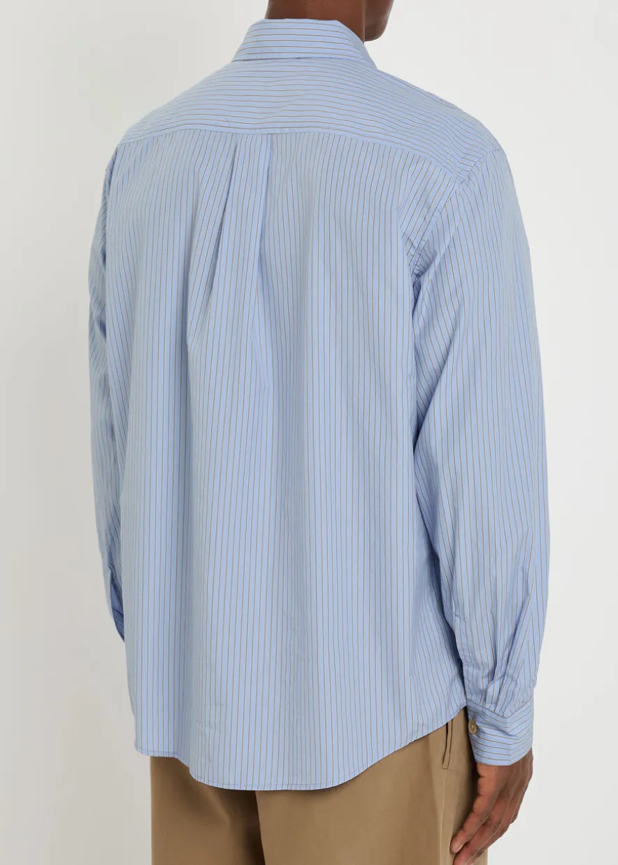 Beyond pinstriped cotton-poplin shirt